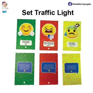 [NEW] Traffic Light Card 3 Bahasa Set Kad Traffic Light Alat Bantu ...