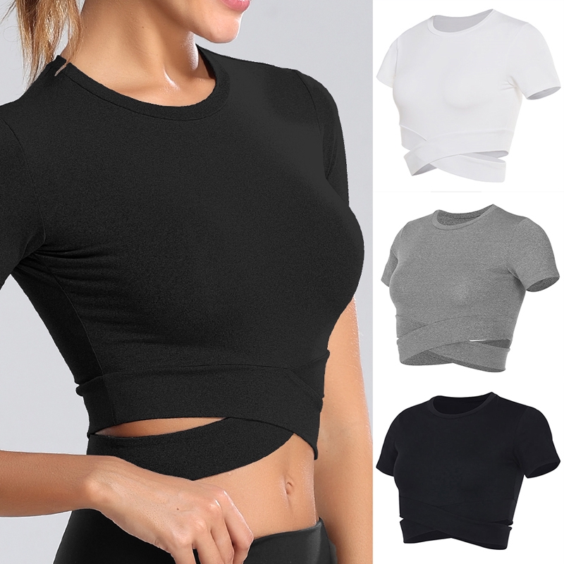 crop top running shirt