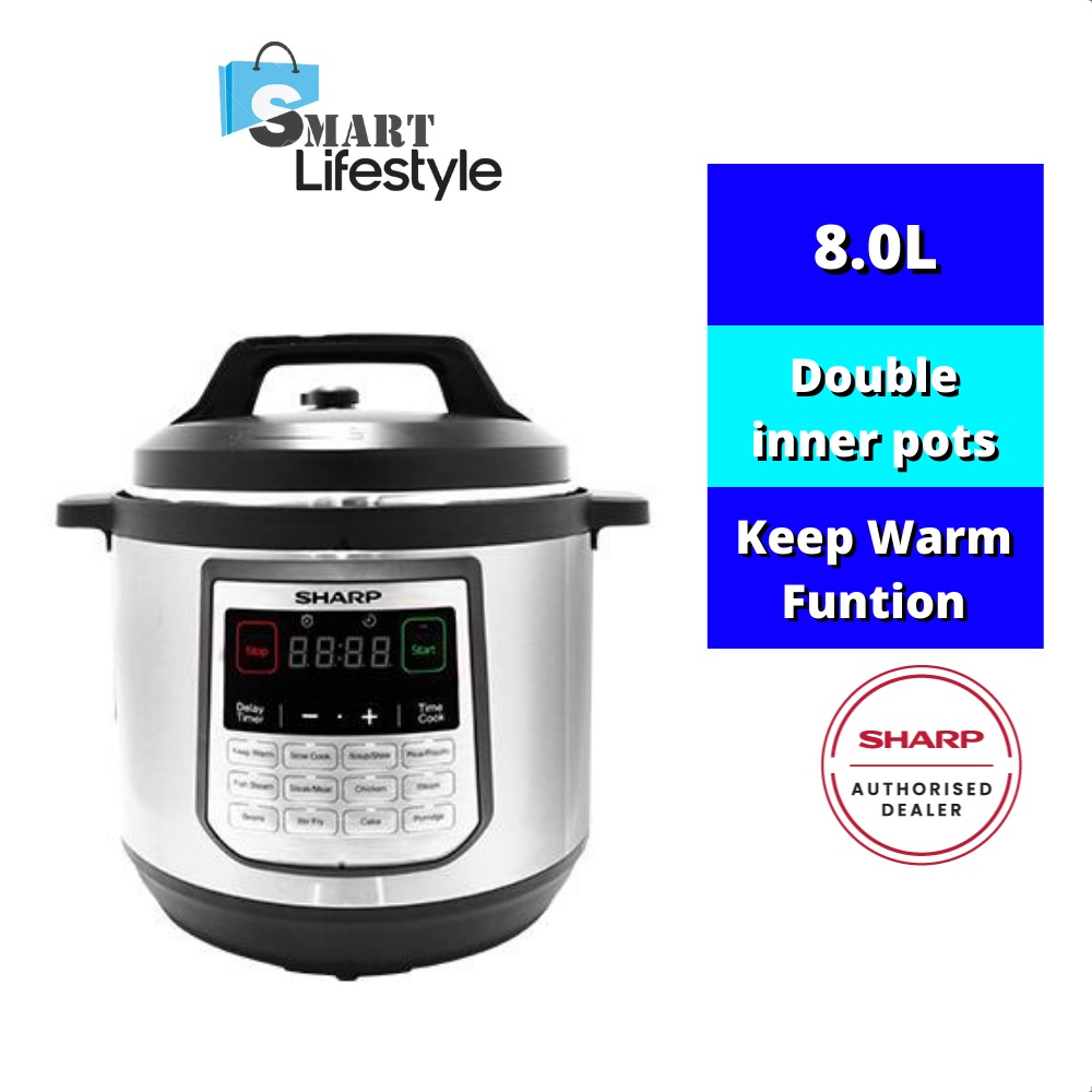 Sharp Pressure Cooker KQA60RD (6.0L)/ KQ809ST (8.0L)