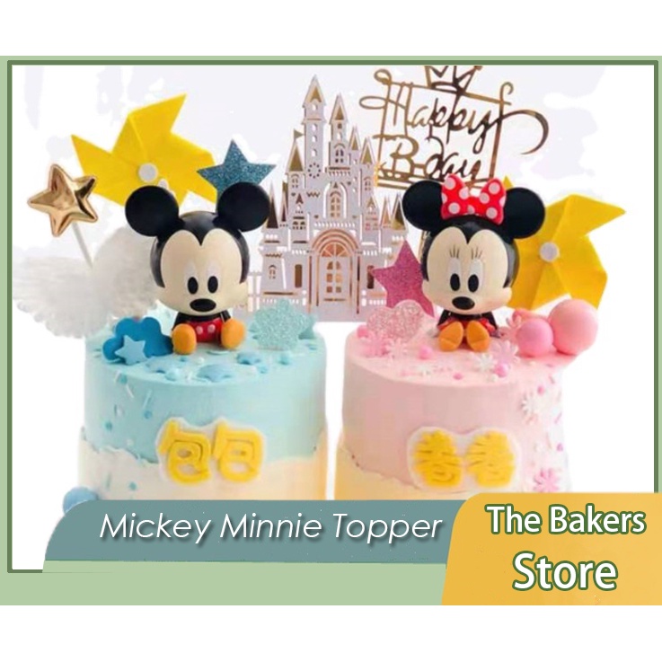 Mickey Minnie Cake Topper Figurine Toy Disney Mouse Party Event Decoration T1056