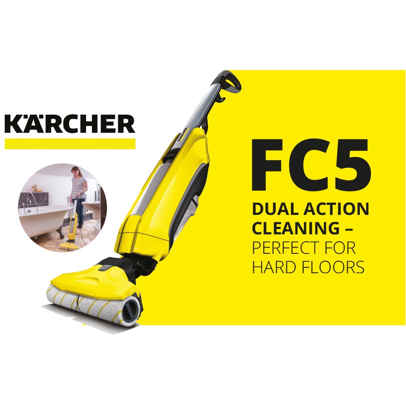 Karcher FC5 2in1 Mop And Vacuum Floor Cleaner [READY STOCK] Shopee