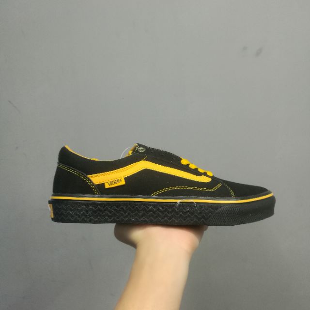vans shoes yellow and black