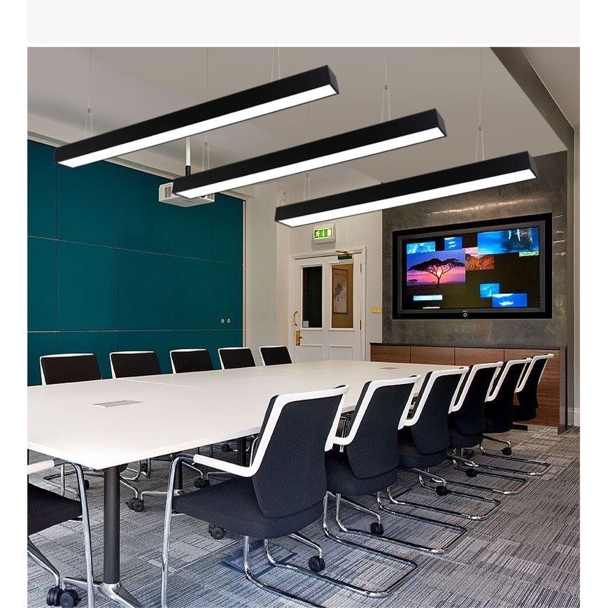 4FT 24W COMPLETE SET LED LINEAR LONG TUBE OFFICE CEILING STRIP HANGING