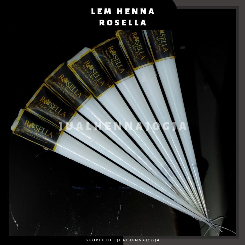 (NEW Edition) Glue cone ROSELLA henna Durable Skin Glue Plastic cone