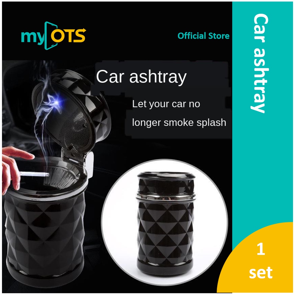 Car Smokeless Ashtray with LED Light Car Ashtray