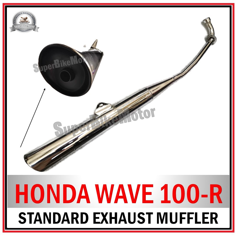 Honda Wave 100r W100r Standard Exhaust Muffler Shopee Malaysia