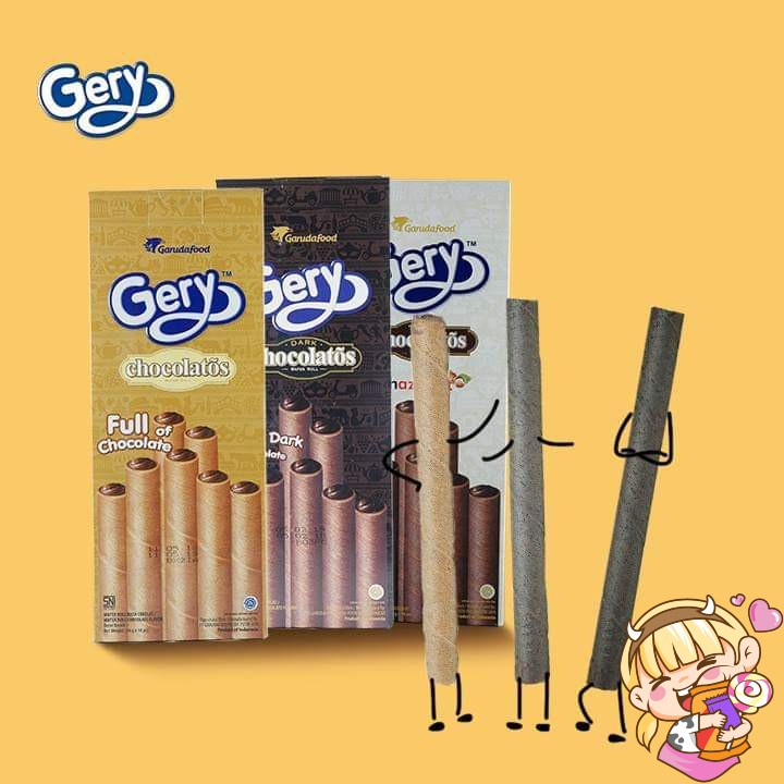 Halal Gery Chocolatos Wafer Roll 16g*10pcs (3 Flavor) *New Packing