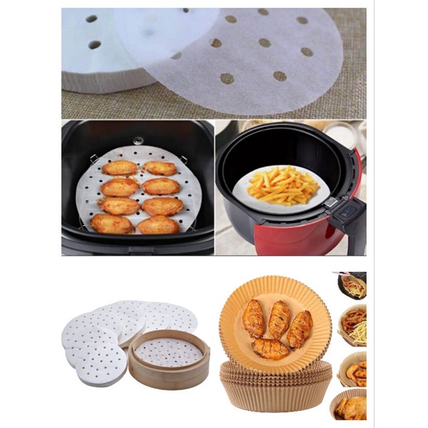 Steam/Air Fryer Paper 100/50 Pcs Dim Sum Parchment Paper Non Stick Air