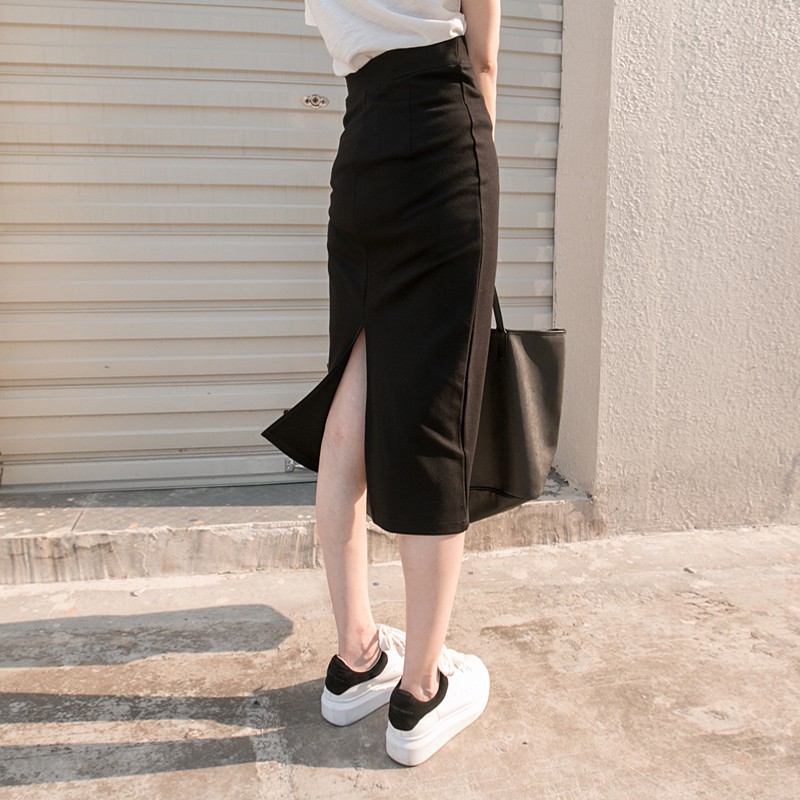 girls black maxi skirt