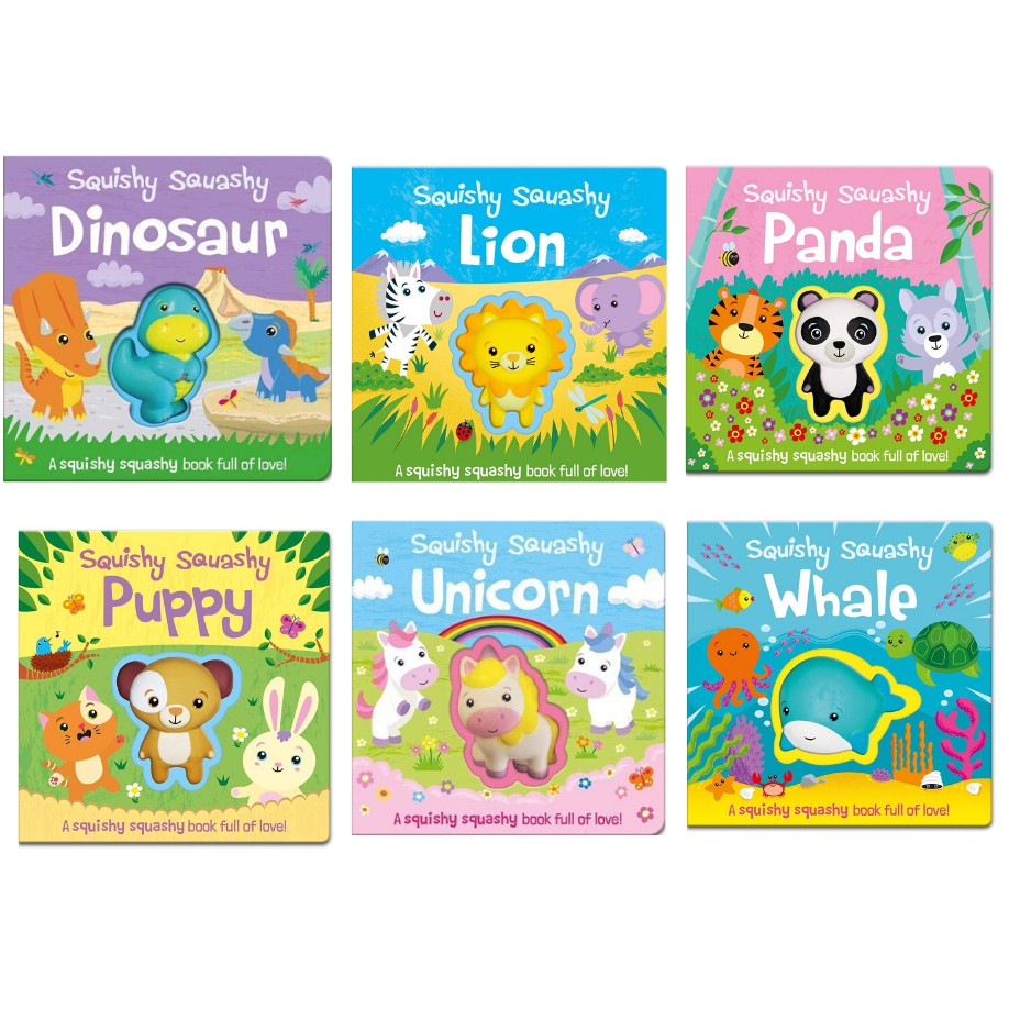 Buku: Squishy Squashy Books Full of Love | Dinosaur, Lion, Panda, Puppy ...