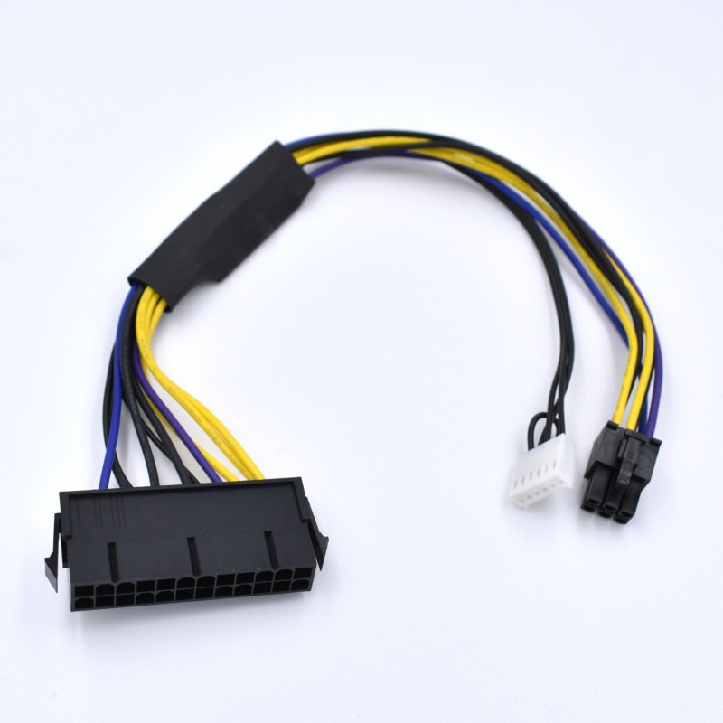 ATX Main 24 Pin to 6 Pin PCIE Power supply Adapter Cable for HP8380