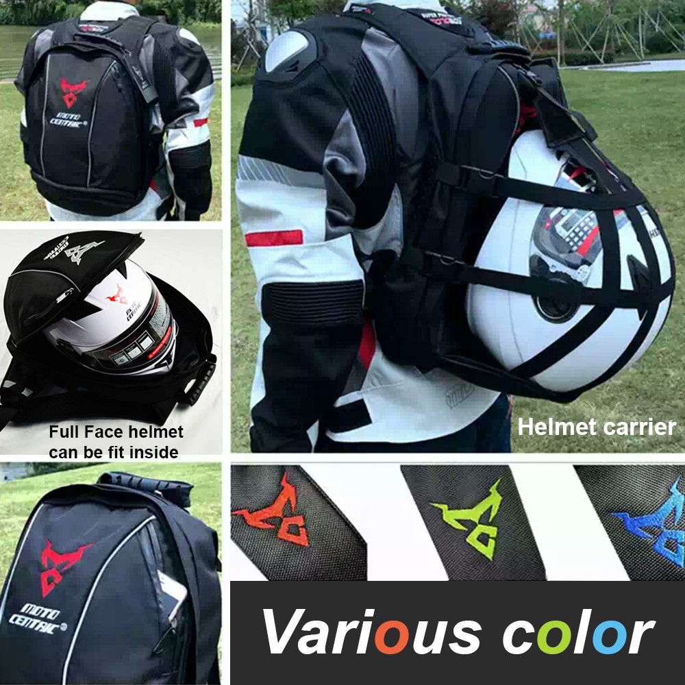 motorcycle backpack helmet carrier