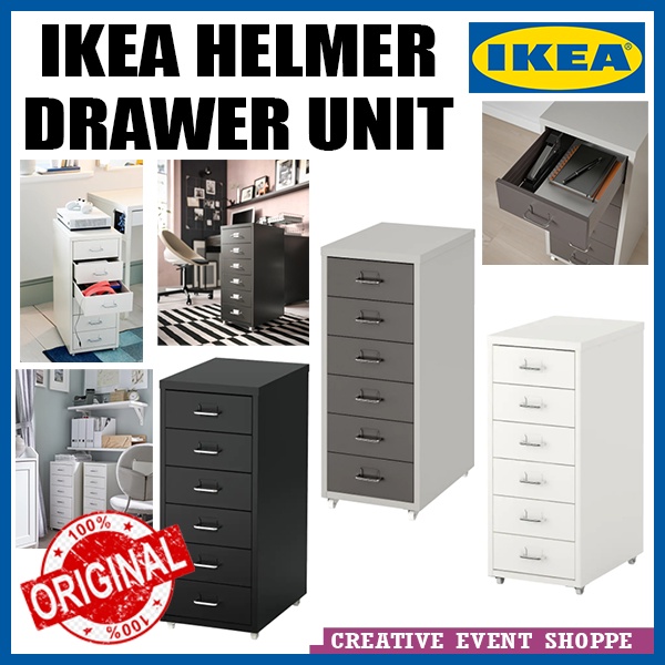IKEA HELMER Drawer Unit On Castors Unit Laci Beroda Rak Laci | Shopee ...
