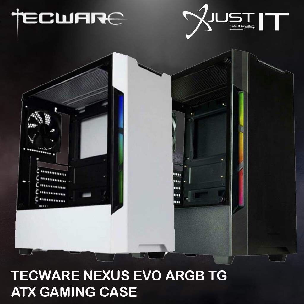 TECWARE NEXUS EVO ARGB TG ATX GAMING CASE [ AVAILABLE BLACK AND WHITE