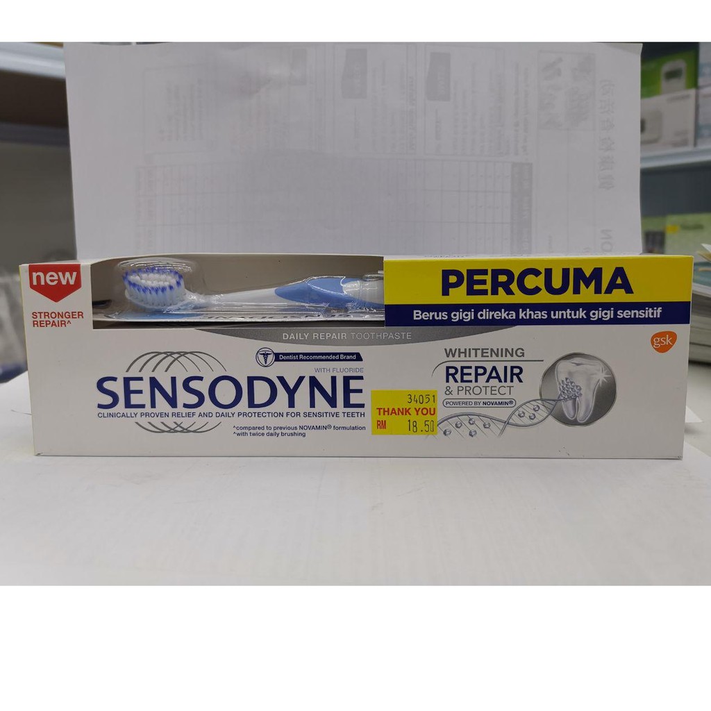 sensodyne toothpaste with free toothbrush