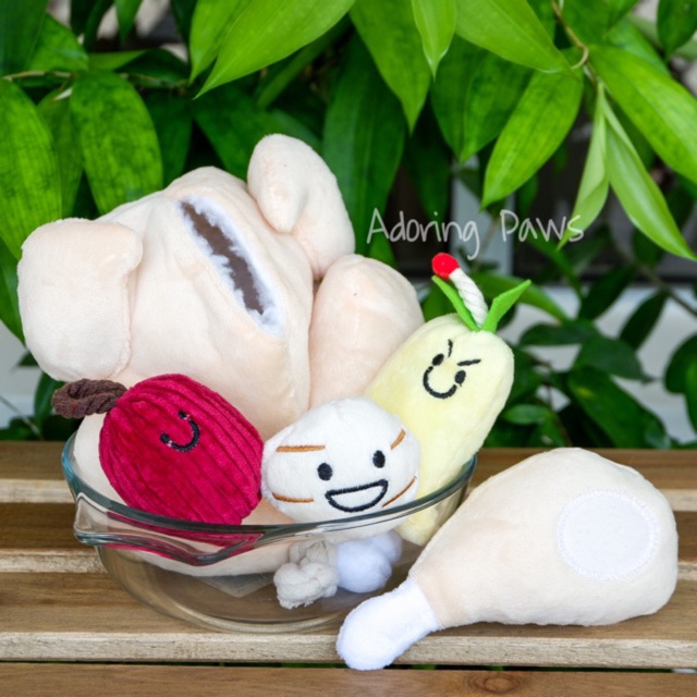 soft chicken dog toy