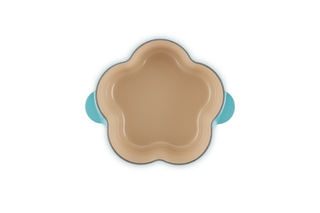 Le Creuset Flower Shaped Casserole 20cm Caribbean Blue Shopee Malaysia