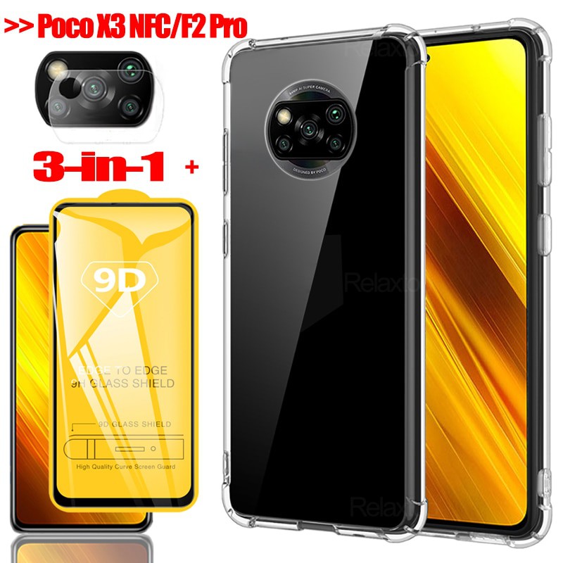 Xiaomi Poco X3 F2 Pro 3 in 1 Air Bag Protected Silicon