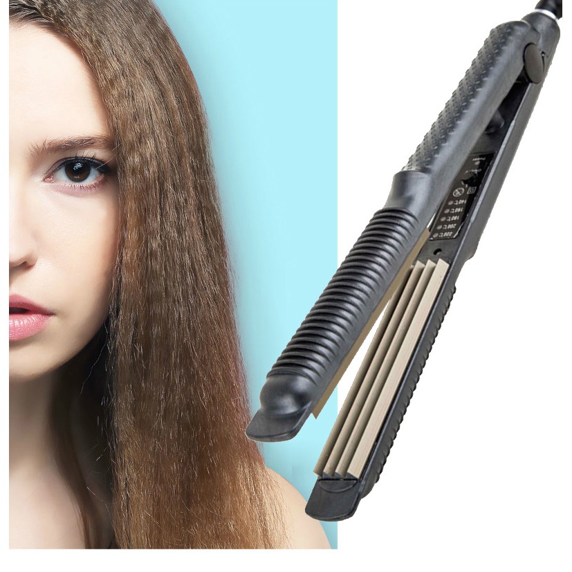 Как убрать гофре. Утюжок-гофре для волос Boran 3302. Гофре для волос hair Wars professional 829. Hair Straightener гофре. Щипцы крупное гофре для волос.