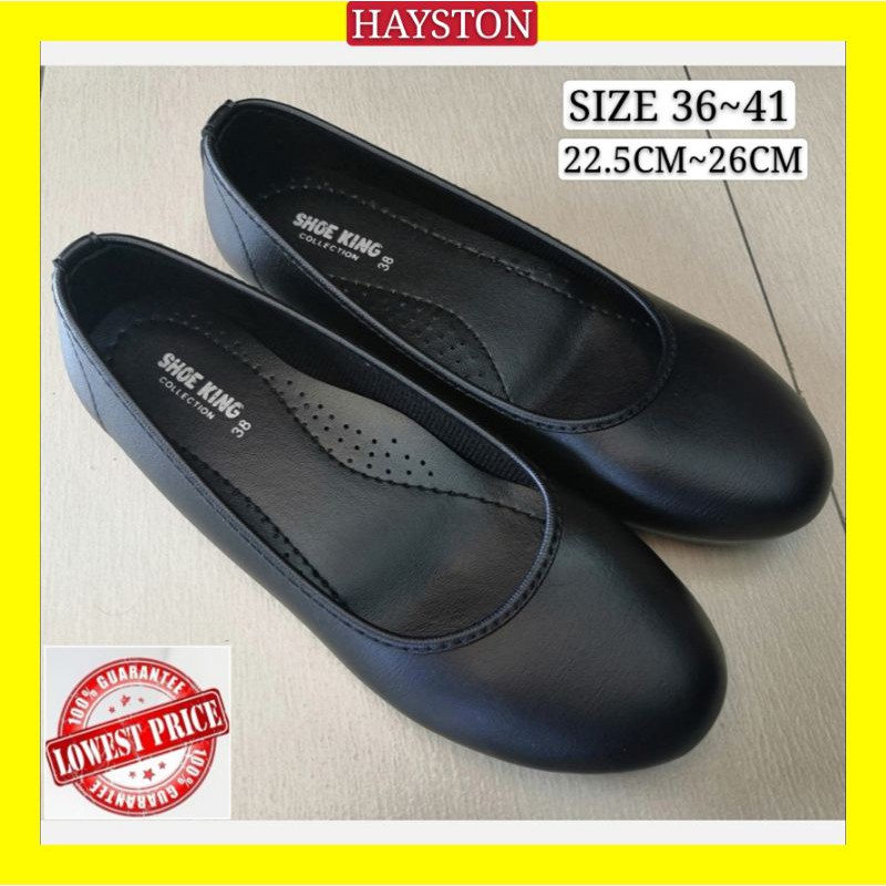 SHOE KING KASUT FORMAL PEREMPUAN HITAM PVC / KASUT KULIT OFFICE ...