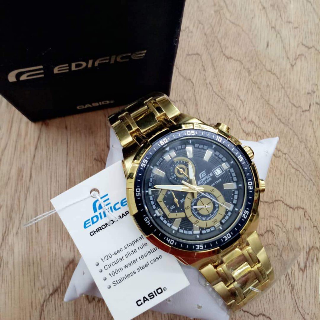 edifice watches black