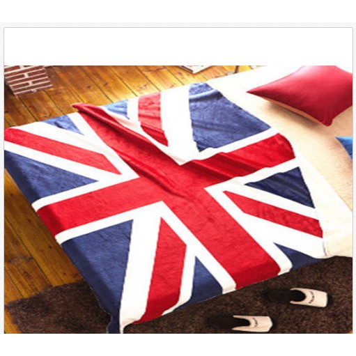Union Jack Flag Fleece Throw Blanket Luxury Coral Throws for Sofa Great British 