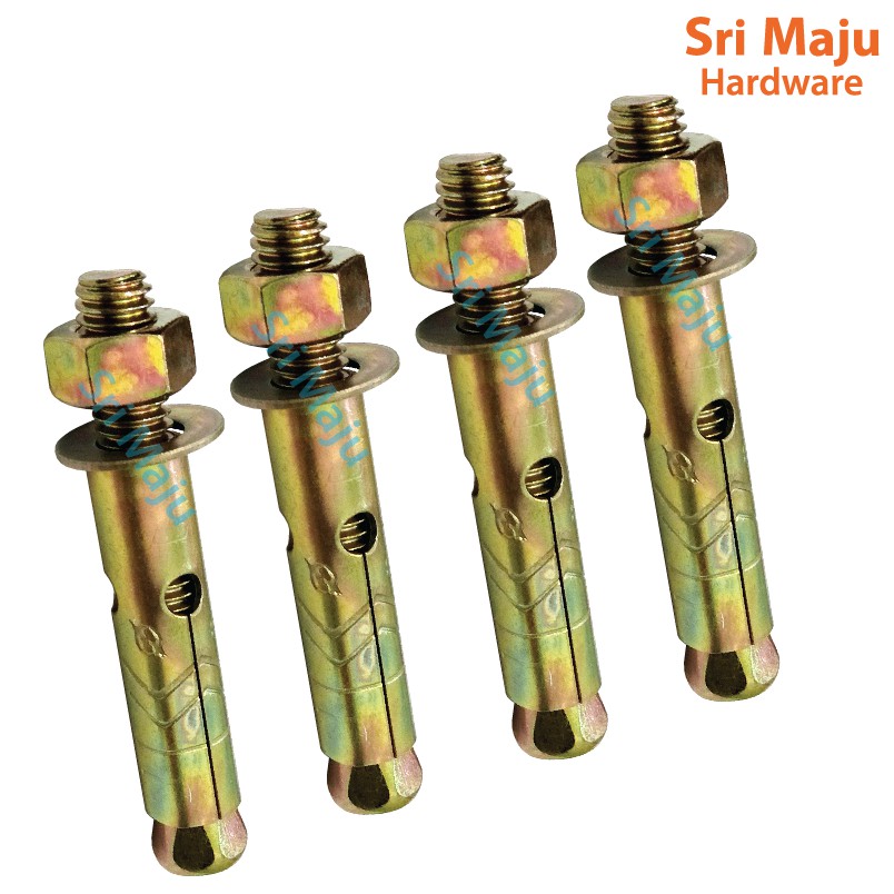 MAJU 3/8” x 3” (1’s) Sleeve PJ Anchor Wall Expansion Bolt Iron Plug 1’s