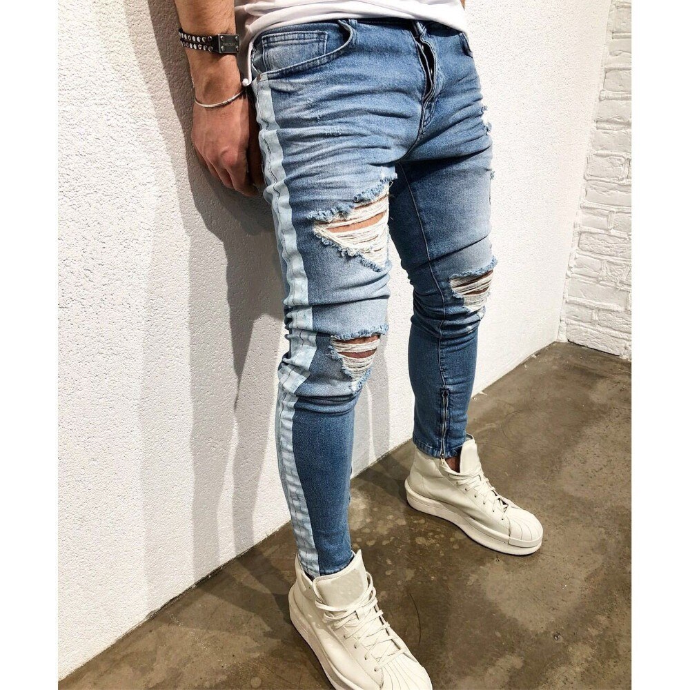 jeans with side stripe for mens