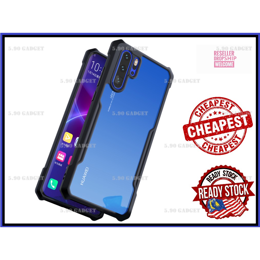 Huawei Nova 3i/Nova 7i/Nova 5T/Nova 4E/P30/P30 Pro/P40/P40 Pro Transparent Shock Proof AirBag Bumper Hard Case