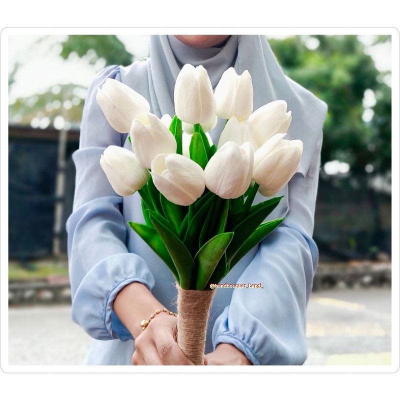 Bungatangan,Handbouquet kerja kahwin,tulips lily artificial flower