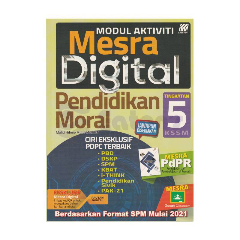 Topbooks Sasbadi Modul Aktiviti Mesra Digital Sejarah Tingkatan 5 Kssm 2021 Lazada