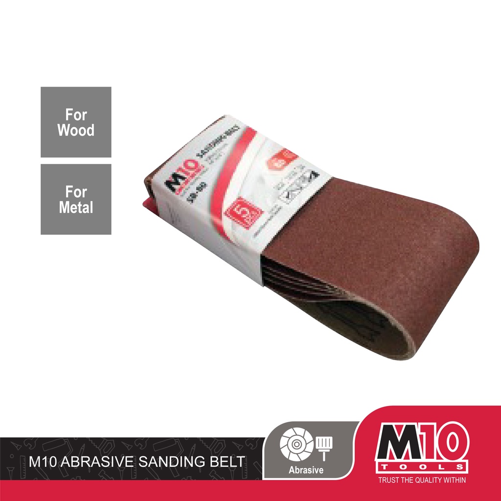 M10 Abrasive Sanding Belt (5 Pcs/Per Pack)