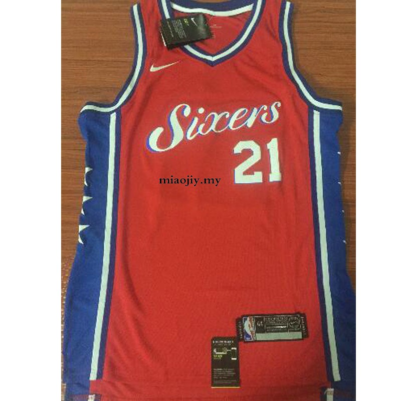 joel embiid red jersey