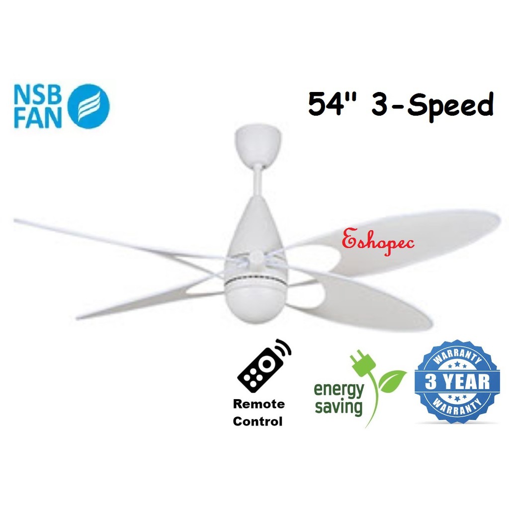 Nsb The Butterfly Ceiling Fan 54 White Shopee Malaysia