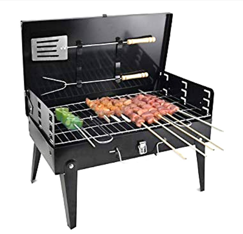 (BBQ1) 44CM BBQ Grill Mesh Barbecue Suitcase Barbeku Panggang Beg Mudah ...