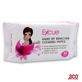 Excue Make Up Remover Wipes 50 Sheets -0041 -  L34 - 3322 - 02