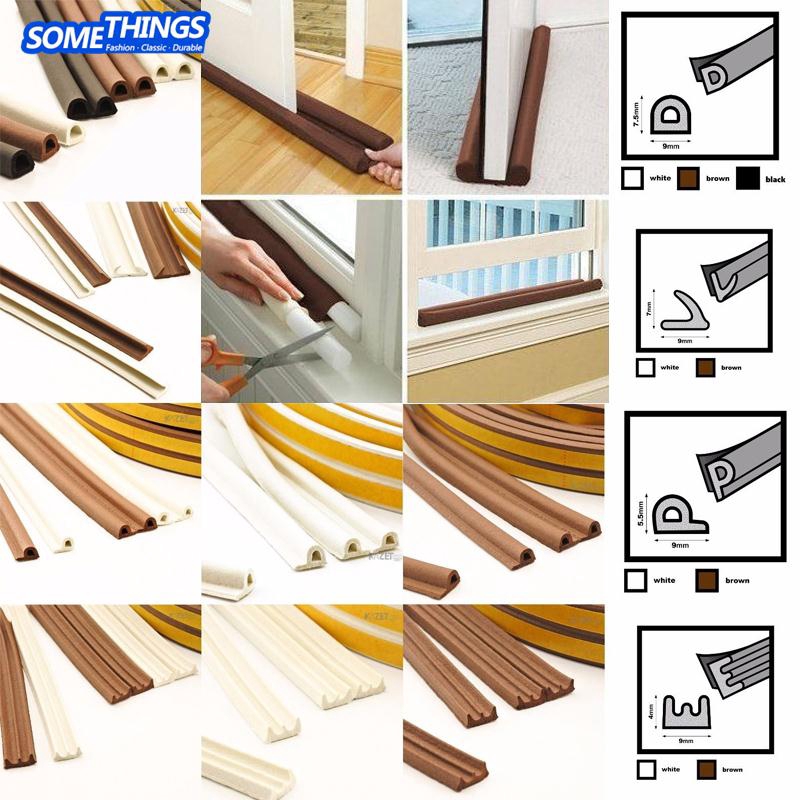 5m Foam Self Adhesive Home Window Door Excluder Rubber Seal Strip