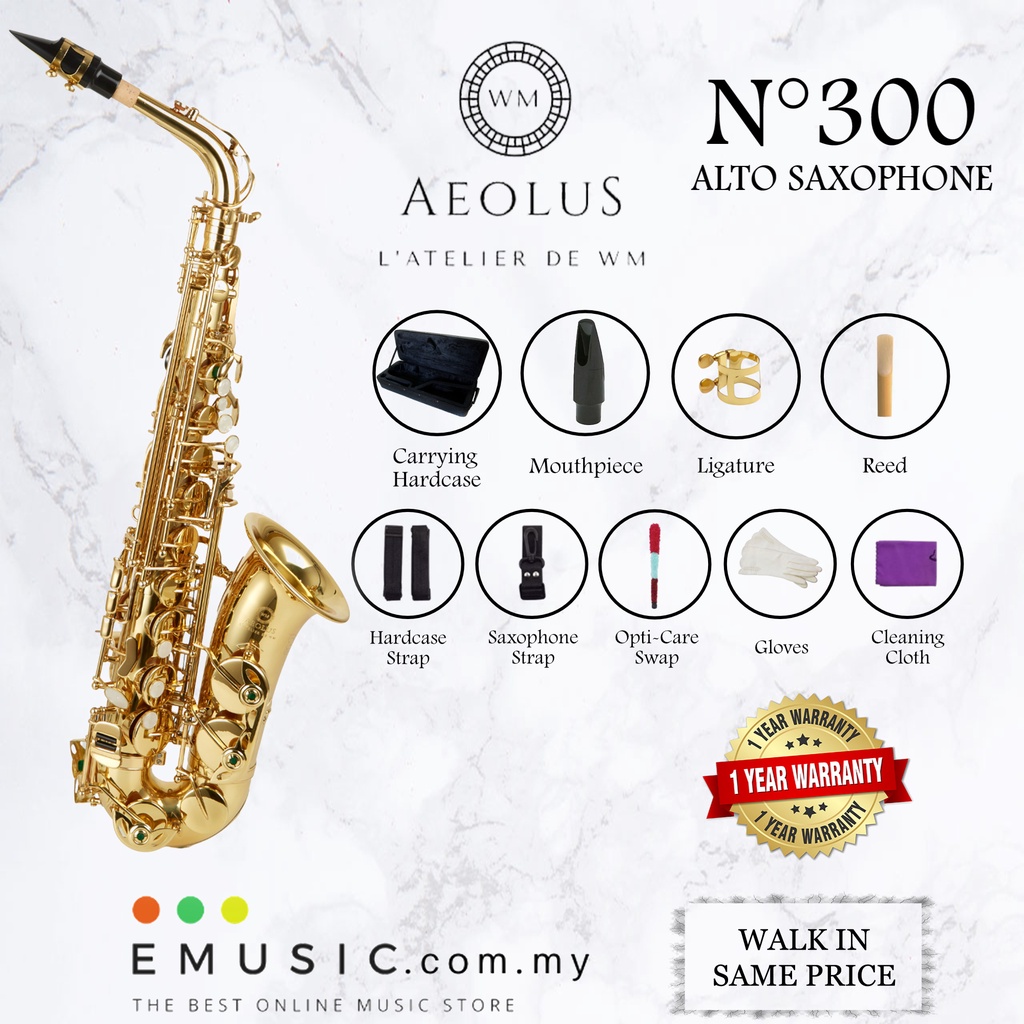 *LATEST* Aeolus N°300 Alto Saxophone come with Carrying Case and