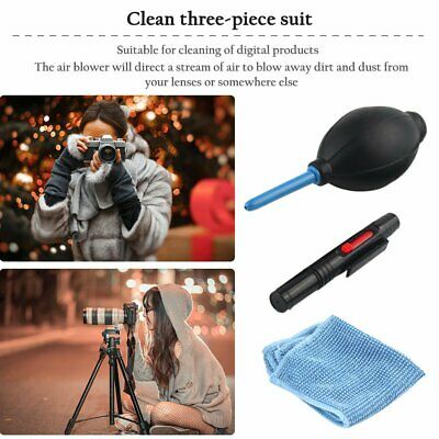 Reliable Have 3in1 Camera Lens Cleaner Equipment Kit Rubber Dust Blower Pen Brush Fabric Wiper - Image 4