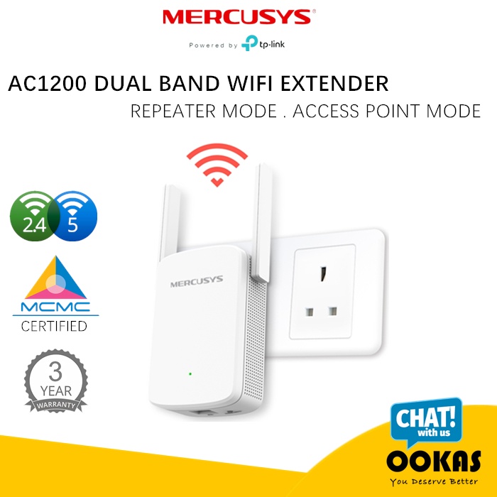 Mercusys (By TP-Link) ME30 AC1200 Dual Band Wireless WiFi Range ...