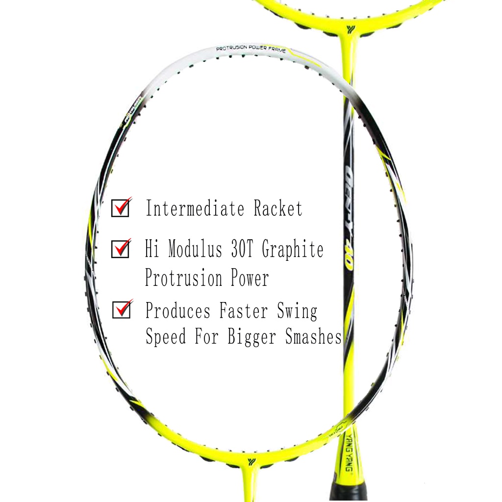 YANG YANG Gen-Y 40 30T Graphite Intermediate Level Badminton Racket