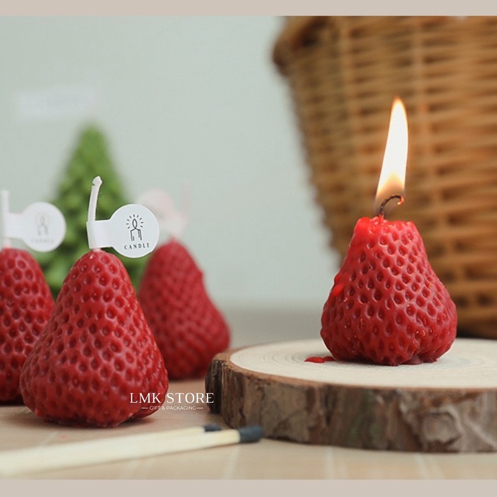 LMK Ins Fruits Scented Candle Decorative Candle Aromatherapy Candle Souvenirs Lilin Wangi 水果香薰蜡烛伴手礼