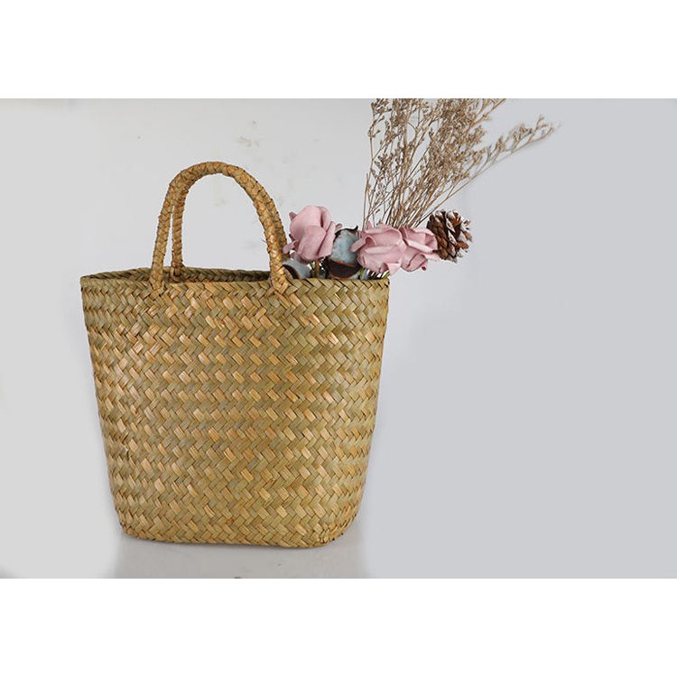 wicker tote bag