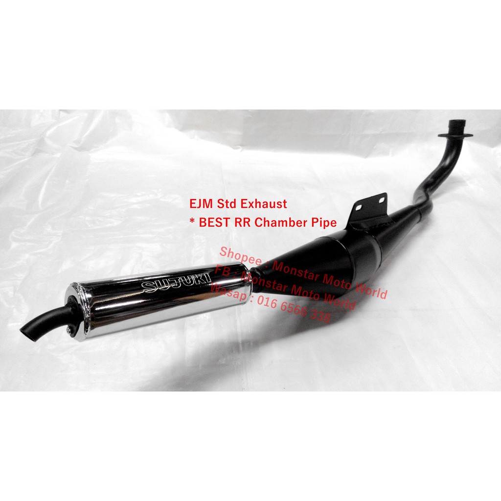 Ejm Standard Exhaust Suzuki Best Rr 110 Sport Std Ekzos Chamber Pipe Ori Rr110 Shopee Malaysia