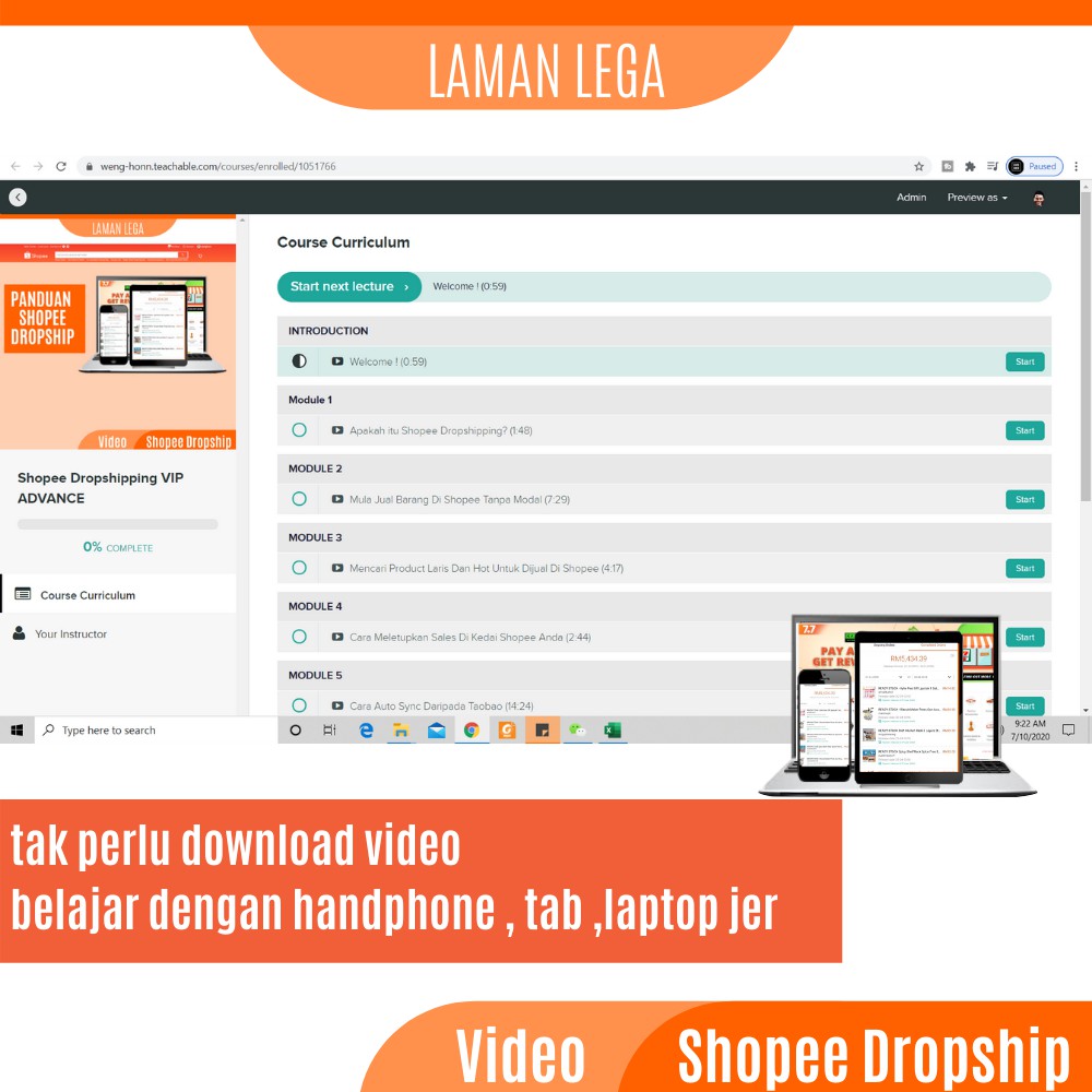 Laman Lega Shopee Dropshipping Vip Advance Panduan Video Lengkap Dropship Shopee Setup Produk Dari China Local Ebook Shopee Malaysia