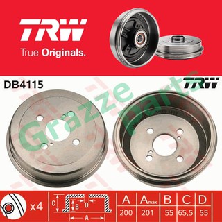 (1 pc) TRW Brake Drum Front DB7183 for Mitsubishi Canter 