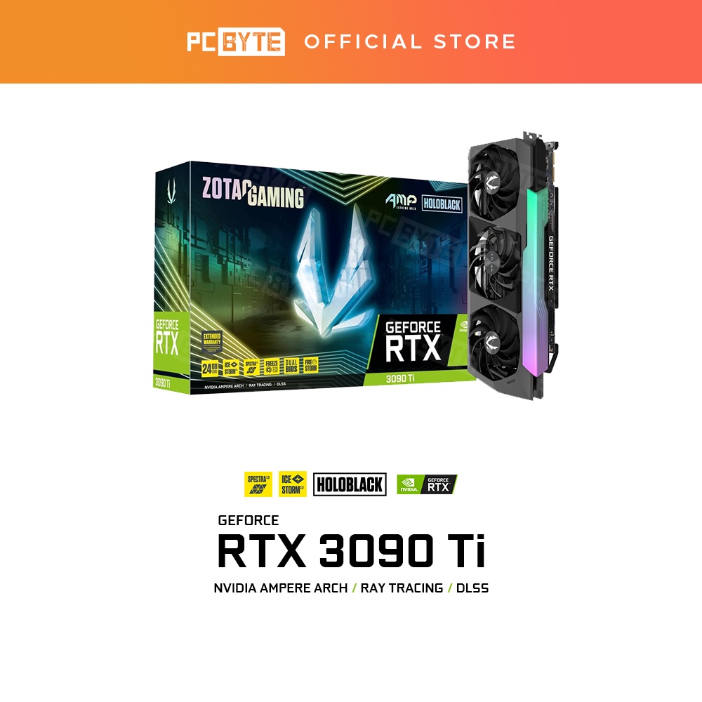 ZOTAC GAMING NVIDIA GeForce RTX 3090 Ti AMP EXTREME HOLO 24GB GDDR6X ...