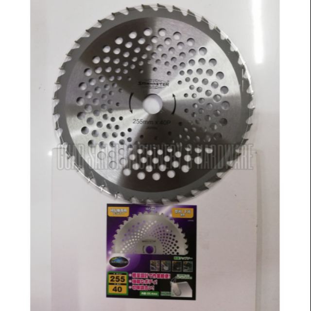 (READY STOCK)Mata mesin rumput 40t x 10”  POTONG RUMPUT LEMBU BULAT TIP SAW PROFESSIONAL USE 25.4MM MADE IN JAPAN