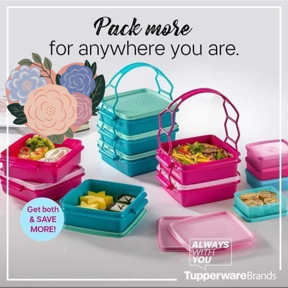 Tupperware Goody Lunch Box 1X470ml (Random Colour Sent) (No Handle)