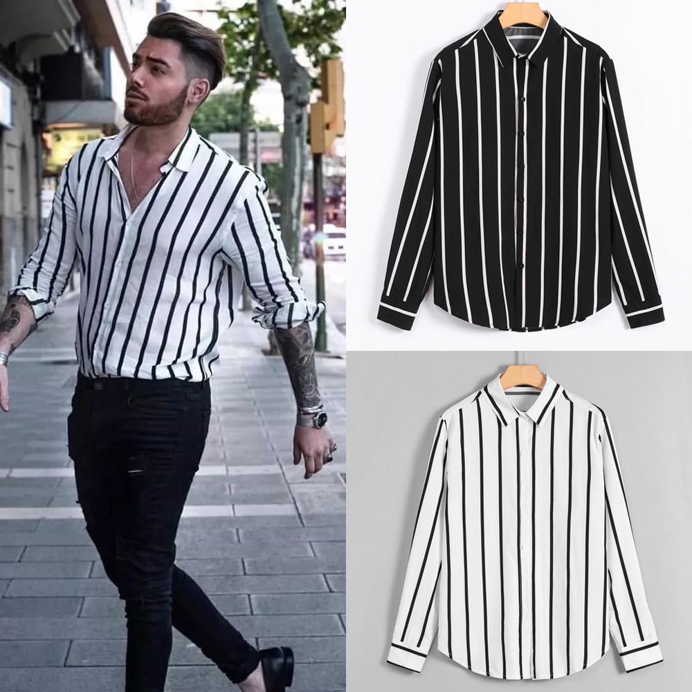 striped shirt mens outfit